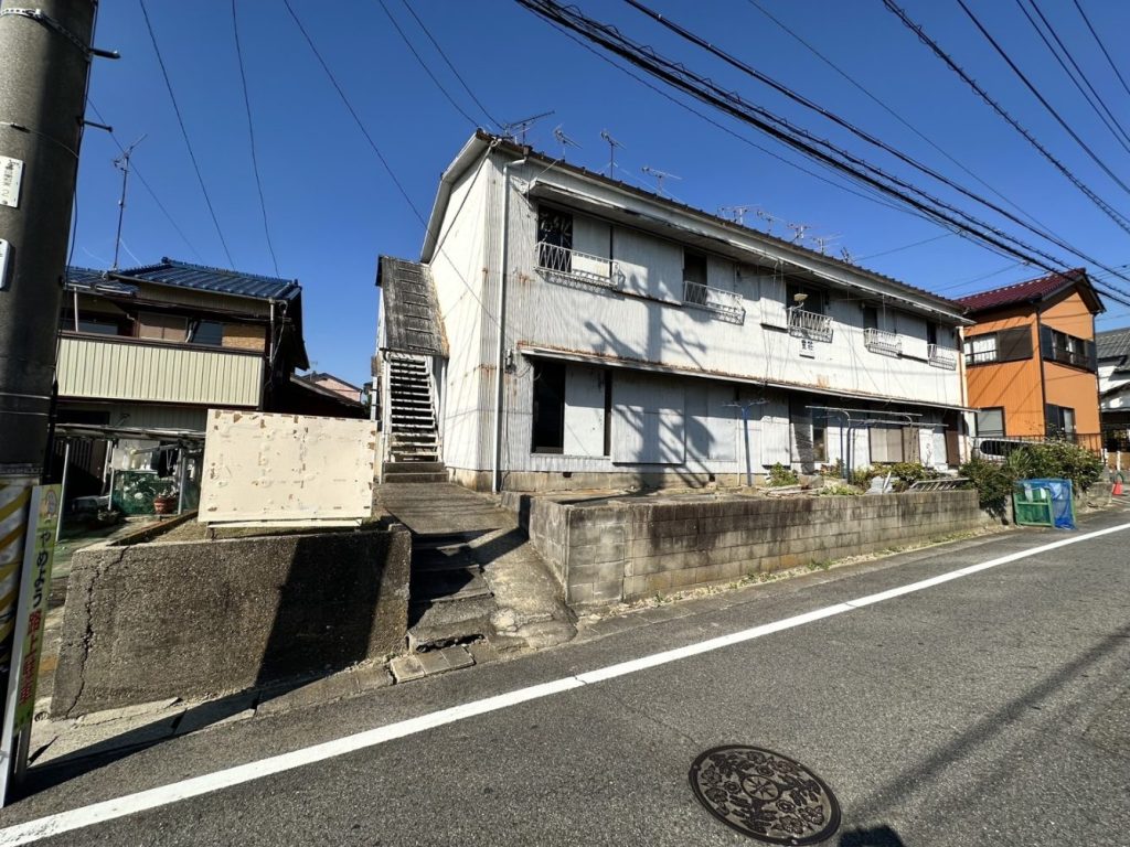 木造鋼板葺2階建集合住宅解体工事・半田市地内